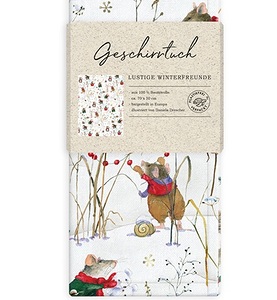 Geschirrtuch 'Lustige Winterfreunde'